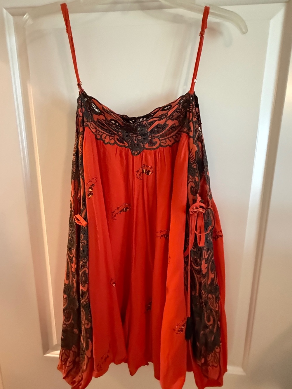 Free People Orange Romper